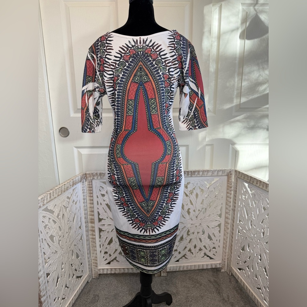 Dashiki African Print Dress. Size Small - Picture 5 of 8